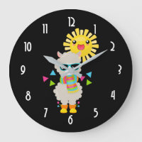 Cool Llama en Smiling Kawaii Sun