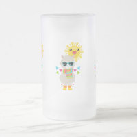 Cool Llama en Smiling Kawaii Sun