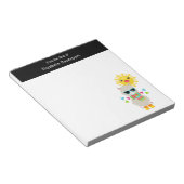 Cool Llama en Smiling Kawaii Sun Notitieblok (Schuin)