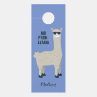 Cool Llama nom et couleur personnalisés affichette