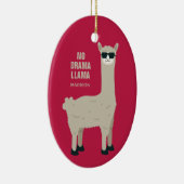 Cool Llama personnalisé nom et couleur ornement (Droite)