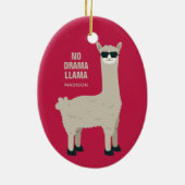 Cool Llama personnalisé nom et couleur ornement (Dos)