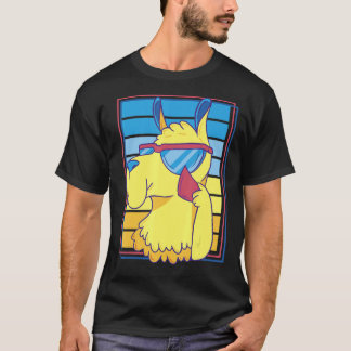 Cool Llama Sunglazen Alpaca Retro  voor Ani T-shirt