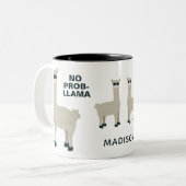 Cool LlamaS aangepaste naam en tekst mokken (Voorkant links)