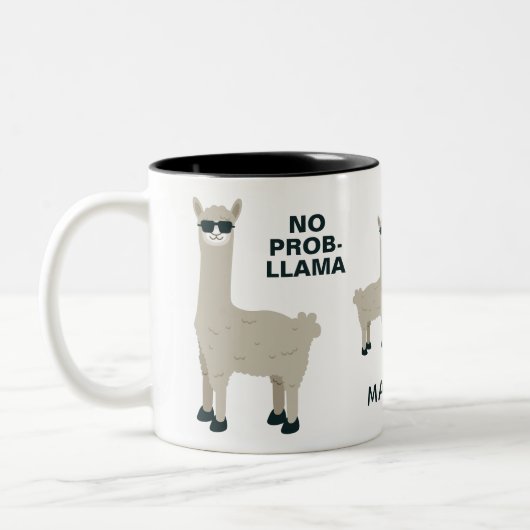 Cool LlamaS aangepaste naam en tekst mokken (Links)