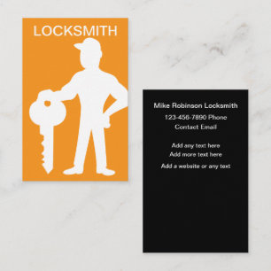 Cool Locksmith Carte de visite vertical moderne