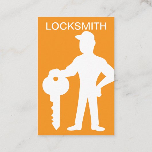 Cool Locksmith Carte de visite vertical moderne (Devant)