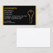 Cool Locksmith Gold House Key Business Cards Visitekaartje (Voorkant / Achterkant)