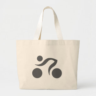 Cool logo fietsen grote tote bag