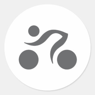 Cool logo fietsen ronde sticker