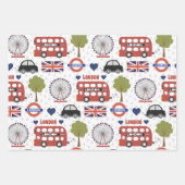 cool London motif partie Envelopper les feuilles d (Devant)
