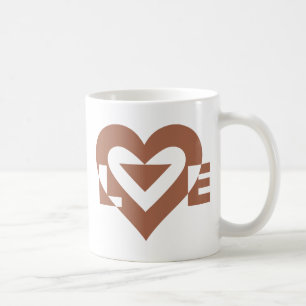 Cool Love Grafisch, Mocha Bruin Koffiemok