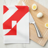 Cool Love Grafisch, Rood Theedoek (Quarter Fold)