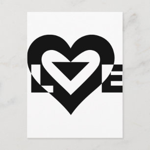 Cool Love Graphic, Black Briefkaart