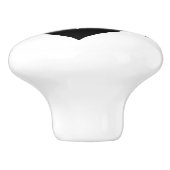 Cool Love Graphic, Black Keramische Knop (Zijkant)