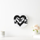 Cool Love Graphic, Black Ronde Klok (Huis)