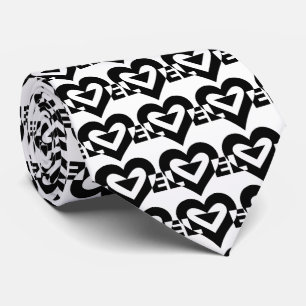 Cool Love Graphic, Black Stropdas