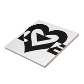 Cool Love Graphic, Black Tegeltje (Zijkant)