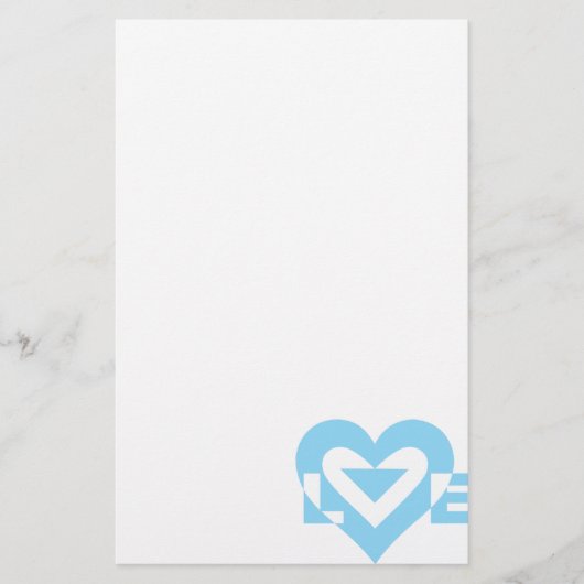 Cool Love Graphic, Blue Briefpapier (Voorkant)