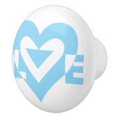 Cool Love Graphic, Blue Keramische Knop (Rechts)