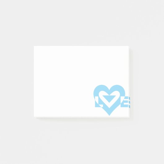 Cool Love Graphic, Blue Post-it® Notes (Voorkant)