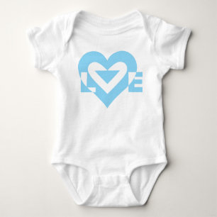 Cool Love Graphic, Blue Romper
