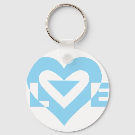 Cool Love Graphic, Blue Sleutelhanger (Voorkant)