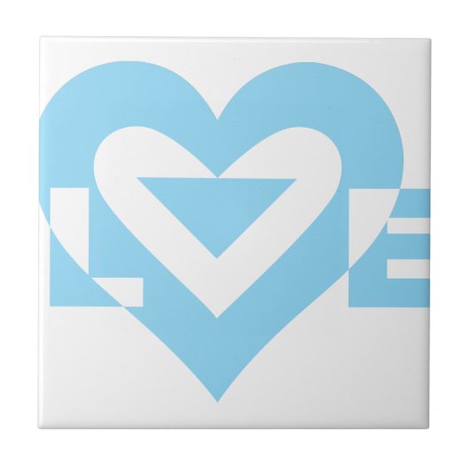 Cool Love Graphic, Blue Tegeltje (Voorkant)