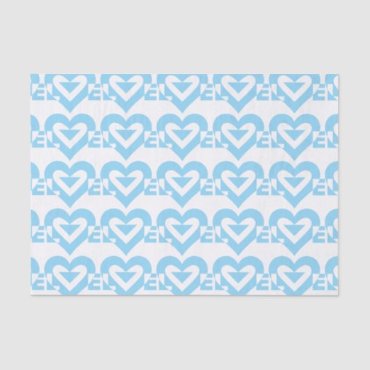 Cool Love Graphic, Blue Tissuepapier (Voorkant)