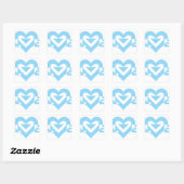 Cool Love Graphic, Blue Vierkante Sticker (Vel)