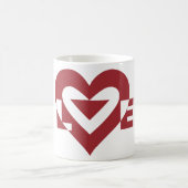 Cool Love Graphic, Burgandy Koffiemok (Center)