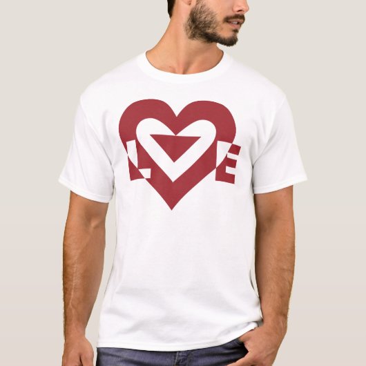 Cool Love Graphic, Burgandy T-shirt (Voorkant)