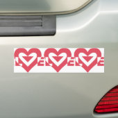 Cool Love Graphic, Cherry Pink Bumpersticker (Op auto)