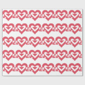 Cool Love Graphic, Cherry Pink Cadeaupapier (Vlak)