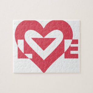 Cool Love Graphic, Cherry Pink Legpuzzel