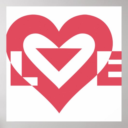 Cool Love Graphic, Cherry Pink Poster (Voorkant)