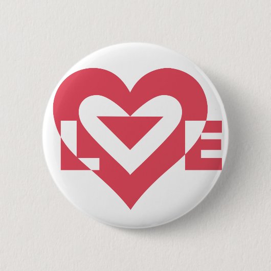 Cool Love Graphic, Cherry Pink Ronde Button 5,7 Cm (Voorkant)