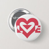 Cool Love Graphic, Cherry Pink Ronde Button 5,7 Cm (Voorkant /achterkant)