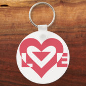 Cool Love Graphic, Cherry Pink Sleutelhanger (Voorkant)