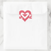 Cool Love Graphic, Cherry Pink Vierkante Sticker (Tas)