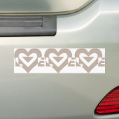 Cool Love Graphic, Grey Bumpersticker (Op auto)