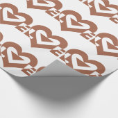 Cool Love Graphic, Mocha Brown Cadeaupapier (Hoek)