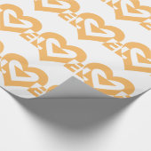 Cool Love Graphic, Oranje Cadeaupapier (Hoek)