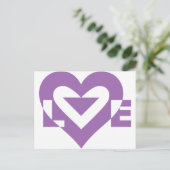 Cool Love Graphic, Paars Briefkaart (Staand voorkant)