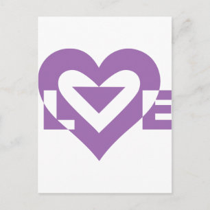 Cool Love Graphic, Paars Briefkaart