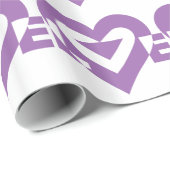 Cool Love Graphic, Paars Cadeaupapier (Rol Hoek)