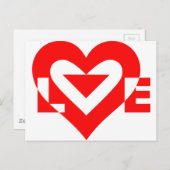 Cool Love Graphic, Red Briefkaart (Voorkant / Achterkant)