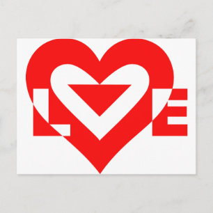 Cool Love Graphic, Red Briefkaart