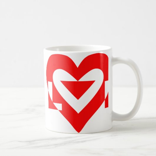 Cool Love Graphic, Red Koffiemok (Rechts)
