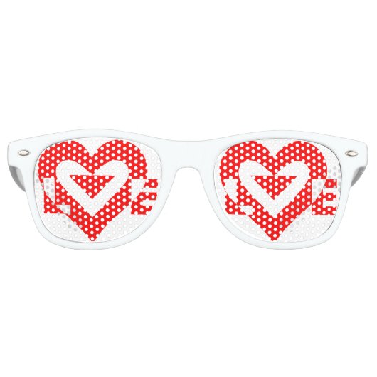Cool Love Graphic, Red Retro Zonnebril (Voorkant)